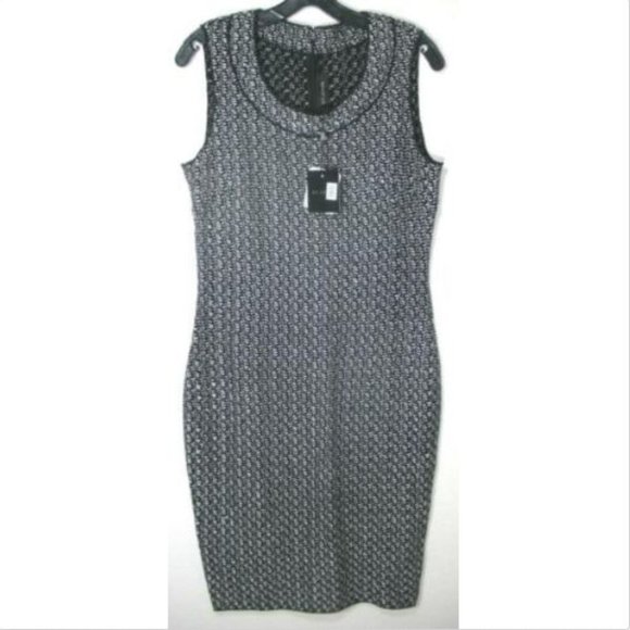 St. John Collection Lela Tweed Knit Sheath Dress 6 - Picture 4 of 6